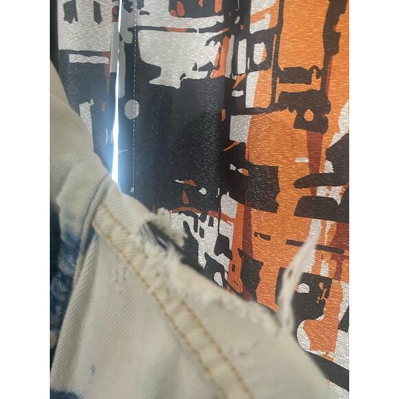 Vintage Edwin Cloud Distressed Denim Jacket by Creator of “The World of Quest” - Picture 7 of 8